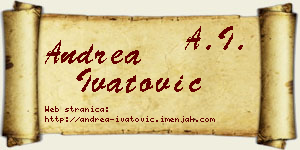Andrea Ivatović vizit kartica